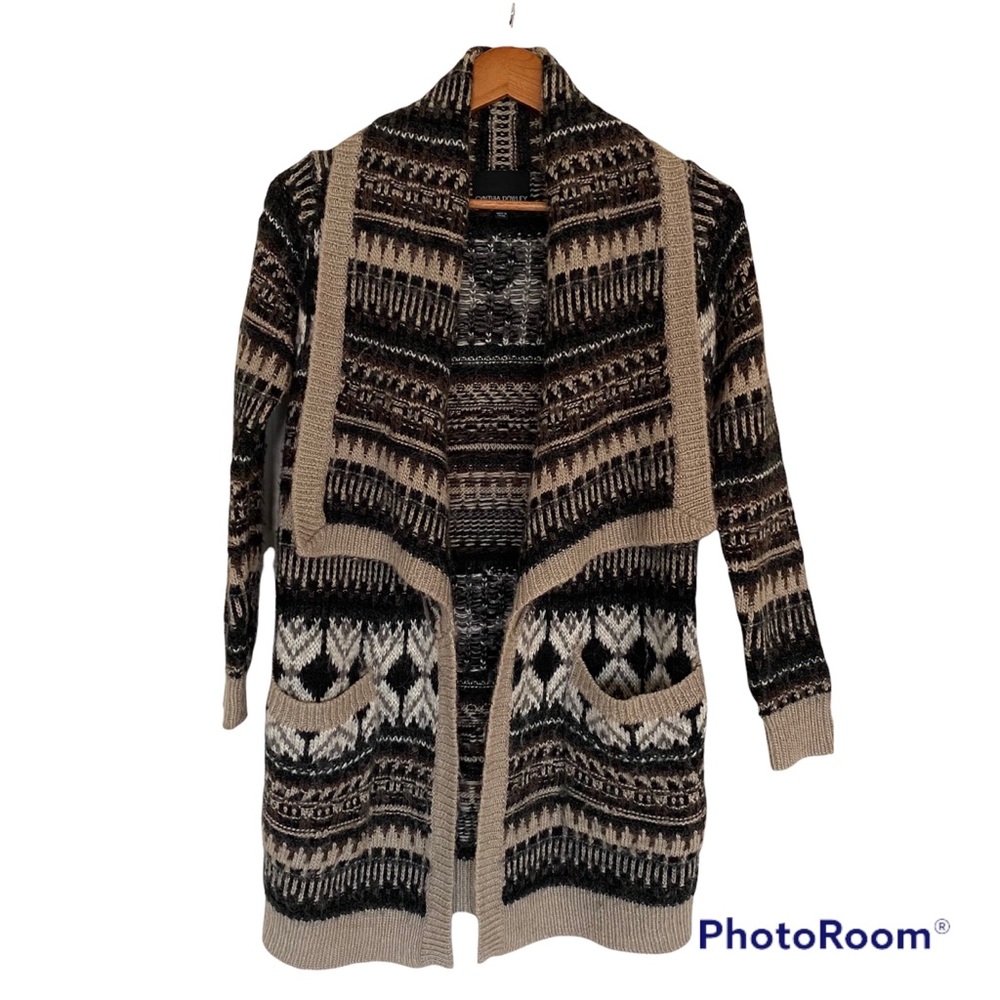 Cynthia Rowley Knit Fair Isle Cardigan, Size Small